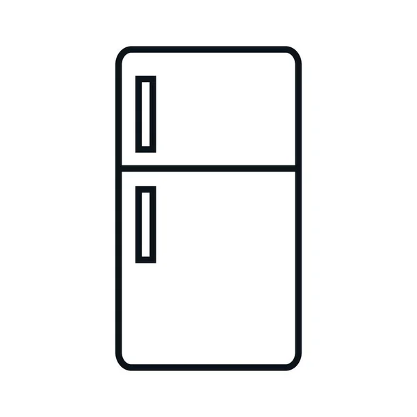 Kühlschrankgerät isoliert Symbol — Stockvektor