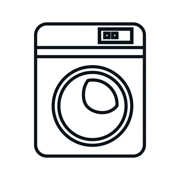 Machine à laver icône isolée — Image vectorielle