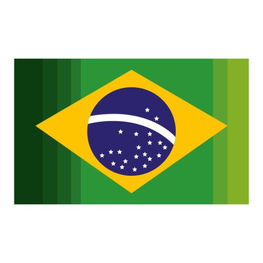 Brezilya bayrak izole simgesi