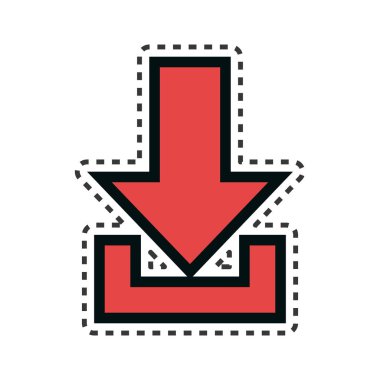 ok download izole simgesi