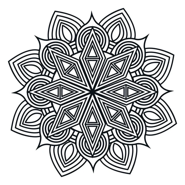 Mandala art icône isolée — Image vectorielle