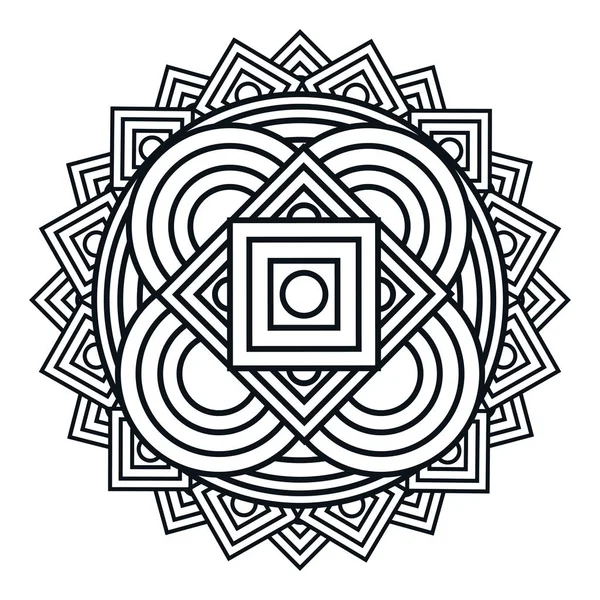 Mandala art isolated icon — стоковый вектор