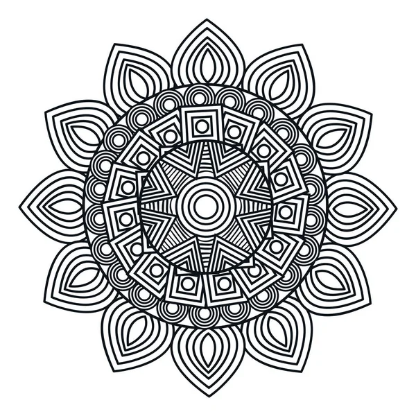 Mandala art isolated icon — стоковый вектор