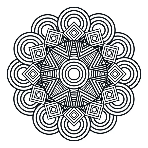 Mandala art isolated icon — стоковый вектор