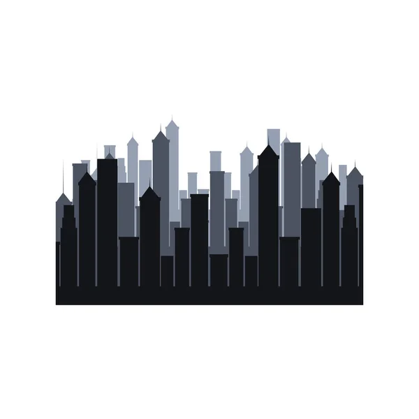 Stadsgezicht hemel lijn geïsoleerde pictogram — Stockvector