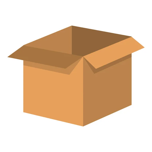 Caja de cartón icono de embalaje — Vector de stock