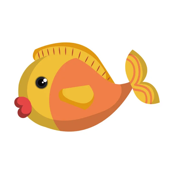 Χρώματα χαριτωμένο κατοικίδιο ζώο ψάρι — Διανυσματικό Αρχείο