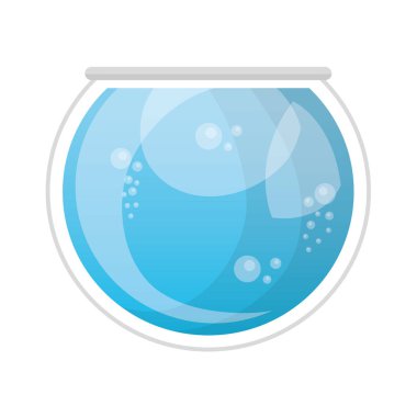 aquarium glass isolated icon clipart