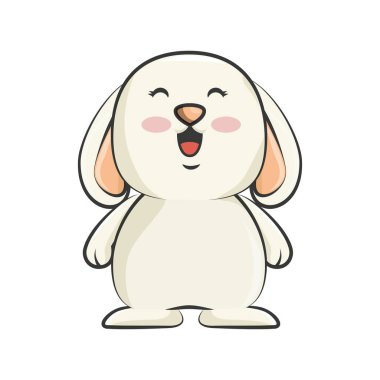 sevimli tavşan karakter izole