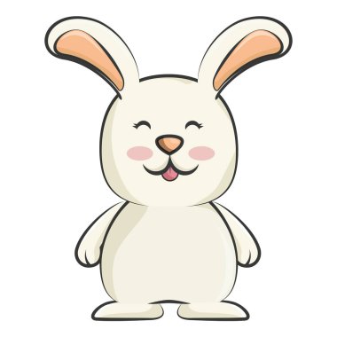 sevimli tavşan karakter izole