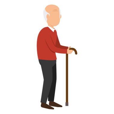 yaşlı adam devre dışı bırak izole simgesi