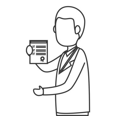 Denetim listesi simgesi olan kişi