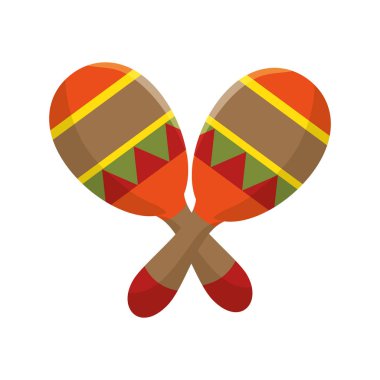 mexican maraca instrument icon clipart