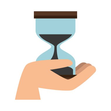 kum saati saat izole simgesini