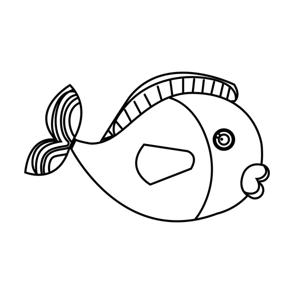 Couleurs mignonnes poisson animal de compagnie — Image vectorielle