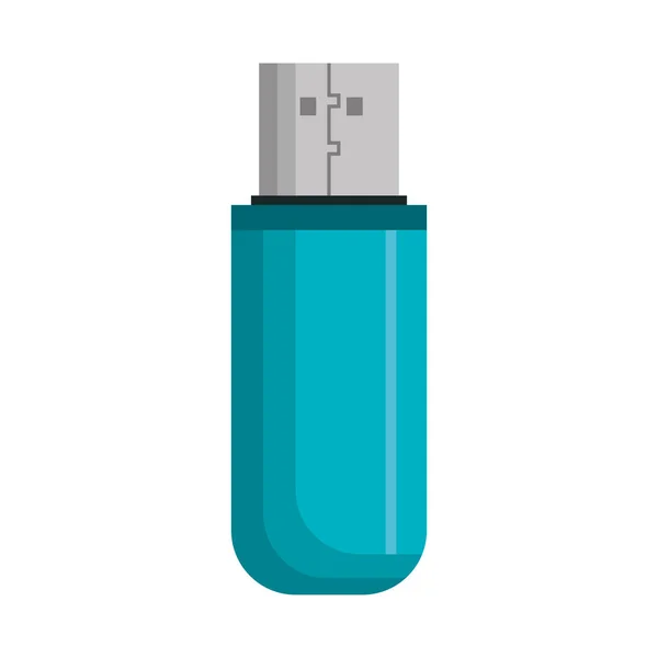 Usb icono de memoria aislada — Vector de stock