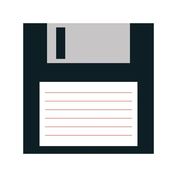 Disquete aislado icono de disco — Vector de stock