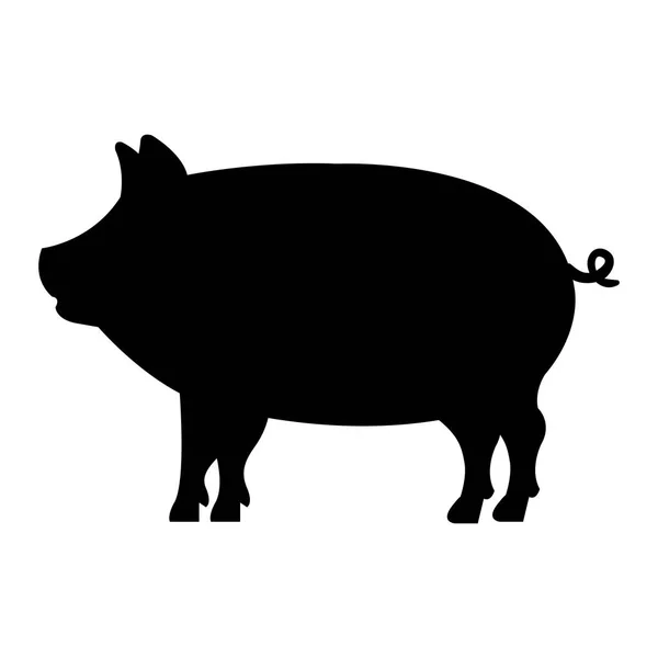 Ícone de fazenda animal porco — Vetor de Stock