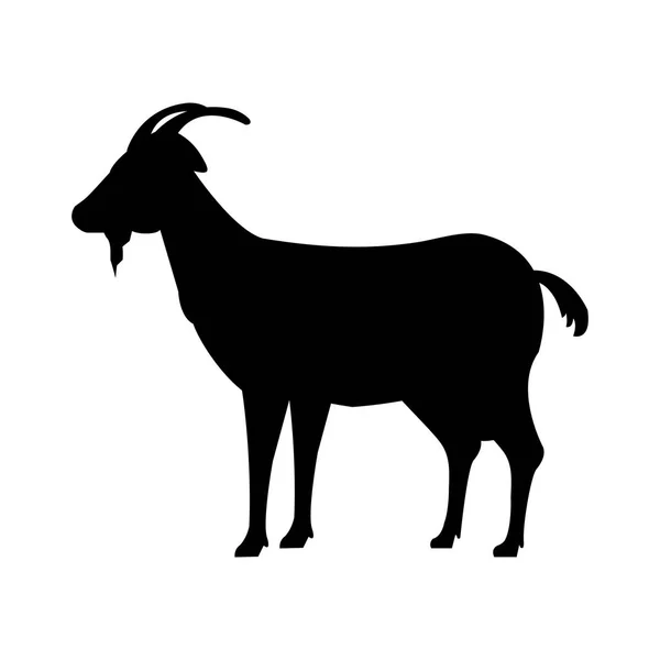 Goat animal farm icon — Stock Vector