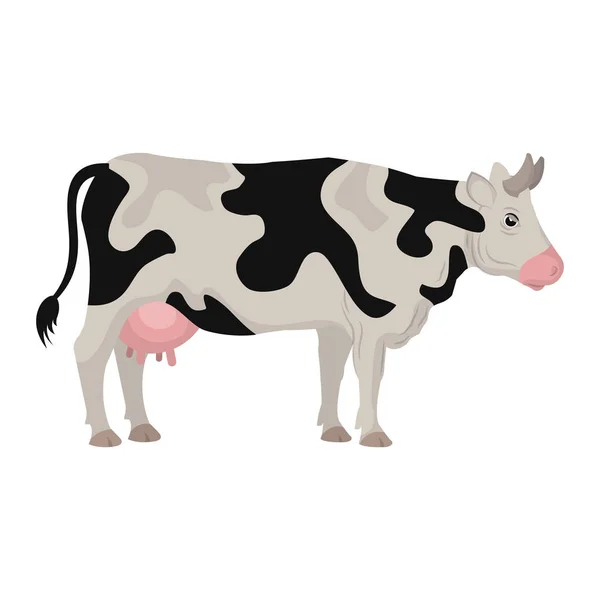 Ícone de fazenda animal de vaca —  Vetores de Stock
