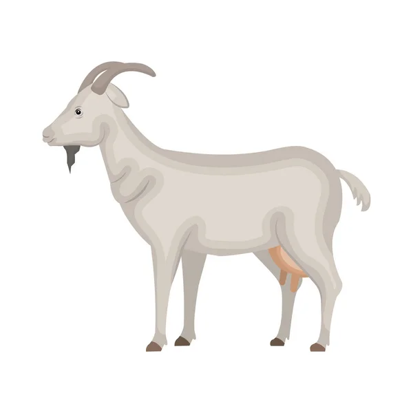 Ikon peternakan hewan kambing - Stok Vektor