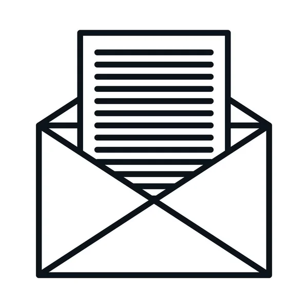 Geïsoleerde letterpictogram envelop — Stockvector