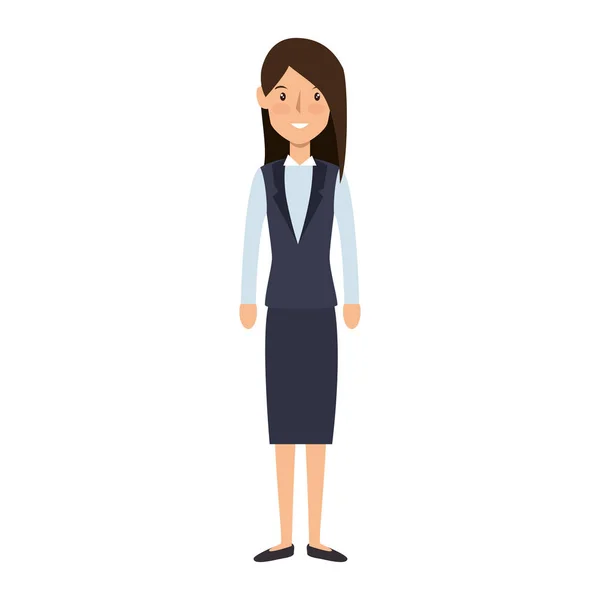 Femme d'affaires personnage avatar icône — Image vectorielle