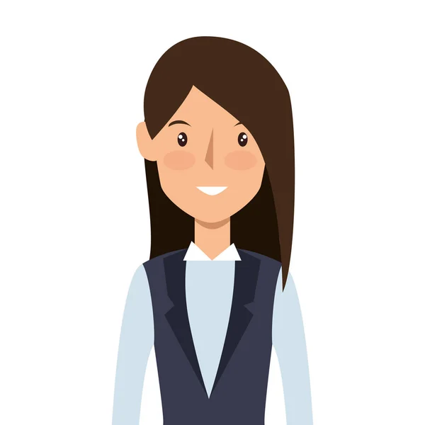 Mujer de negocios carácter avatar icono — Vector de stock