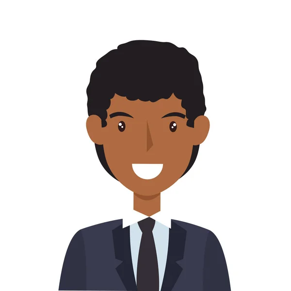 Biznesmen charakter avatar ikona — Wektor stockowy