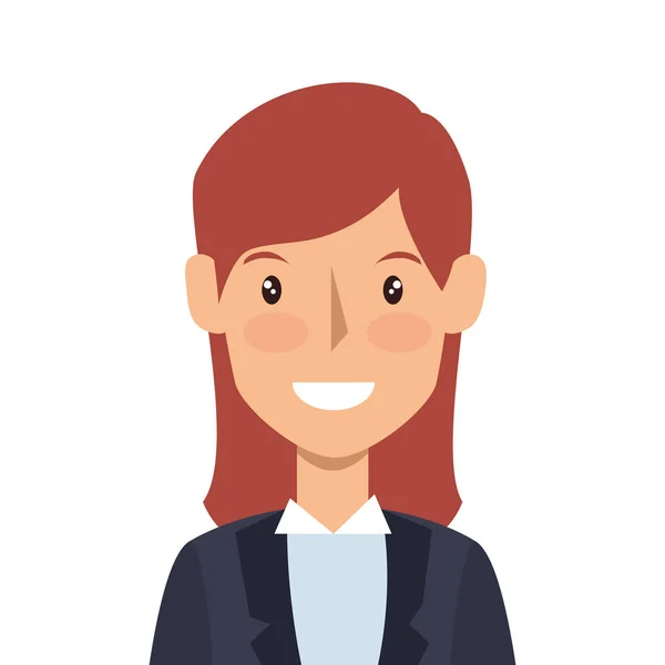 Mujer de negocios carácter avatar icono — Vector de stock