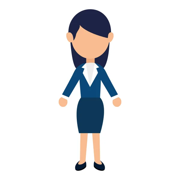Businesswoman character avatar icon — Stock Vector