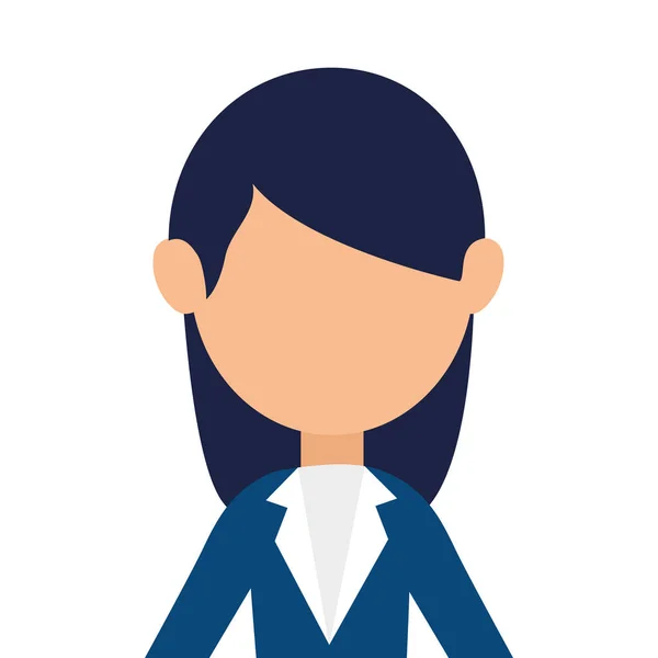 Podnikatelka charakter avatar ikona — Stockový vektor