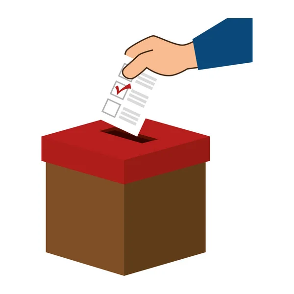民主投票框图标 — 图库矢量图片