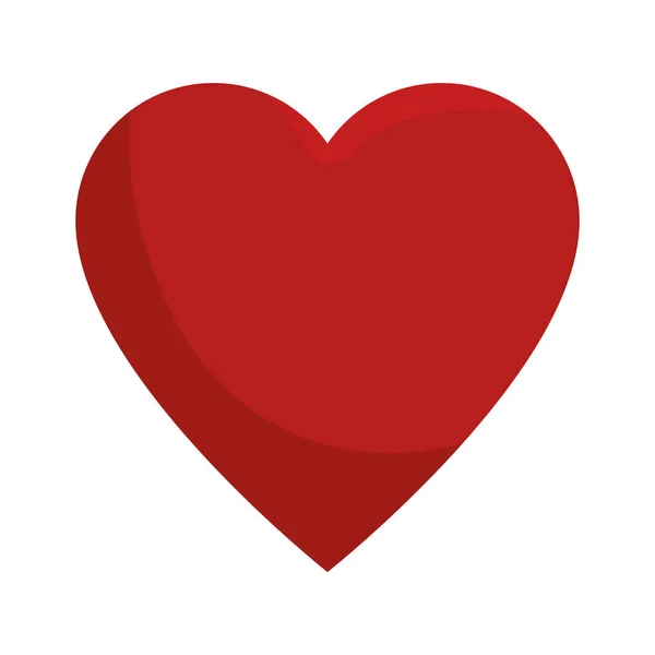 Serce miłość sylwetka ikona — Wektor stockowy