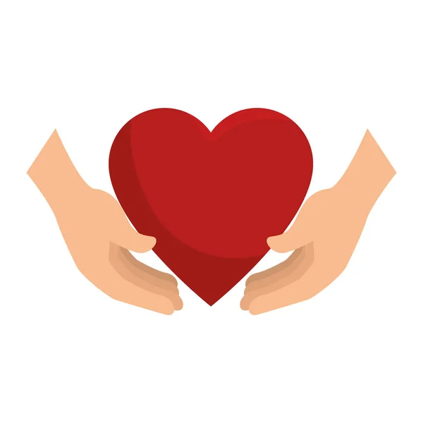 Corazón amor silueta icono — Vector de stock