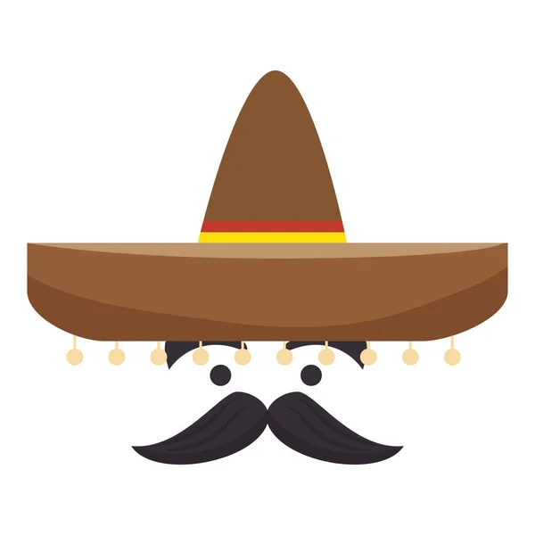 Elemento de cultura sombrero mexicano — Vector de stock