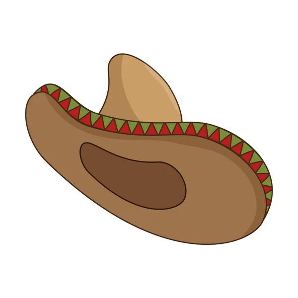 Elemento de cultura chapéu mexicano — Vetor de Stock