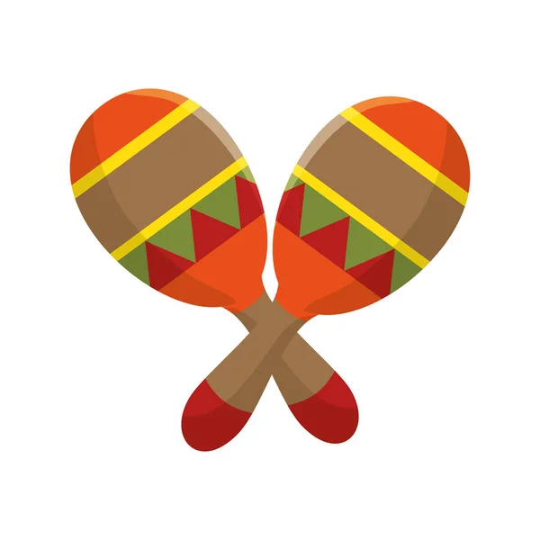 Mexicaanse maraca instrument pictogram — Stockvector