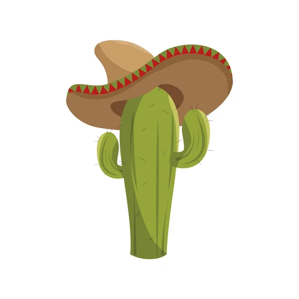 Mexikói kaktusz elszigetelt ikon — Stock Vector