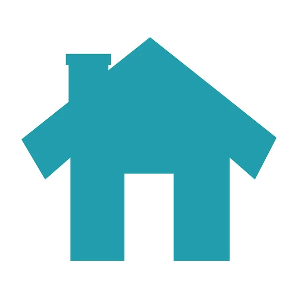 Huis huis silhouet pictogram — Stockvector