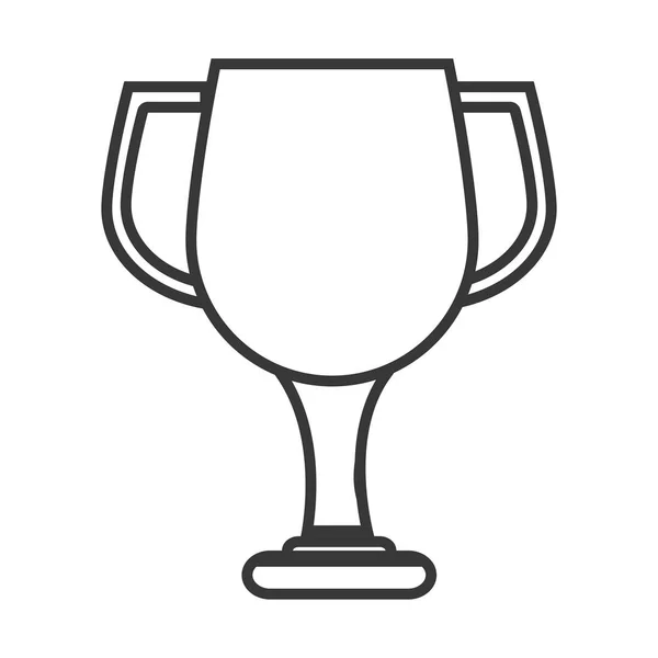 Trofee cup award geïsoleerd pictogram — Stockvector