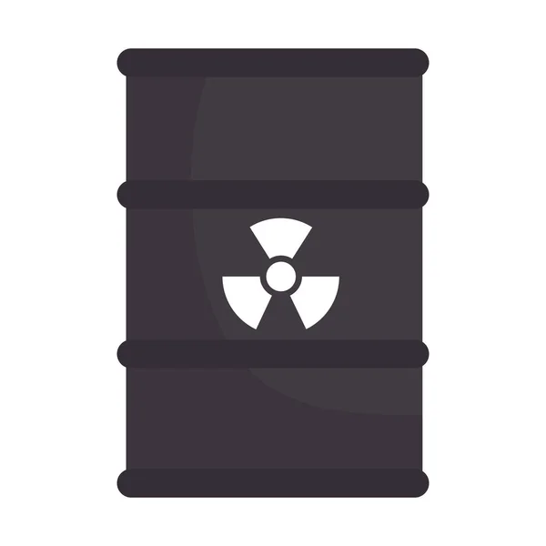 Tank nuclear container isolated icon — Stock Vector