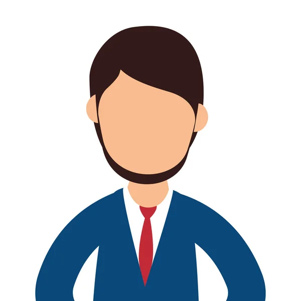 Ícone avatar personagem empresário — Vetor de Stock