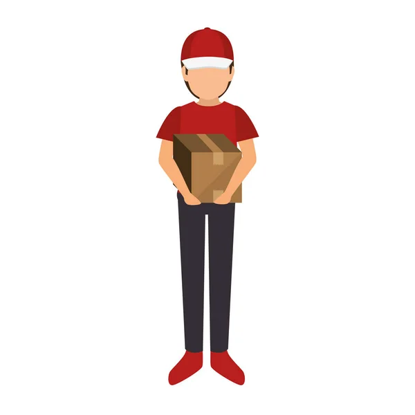 Courier delivery avatar icon — Stock Vector