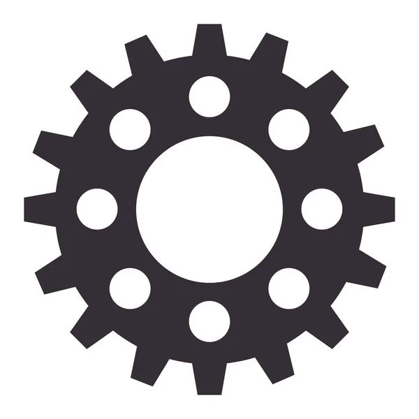 Gear setting isolated icon — Stock Vector