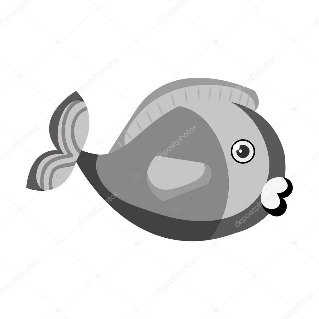 Disegno di illustrazione vettoriale dell animale domestico di pesce carina colori — Vettoriali di yupiramos