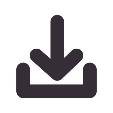 ok download izole simgesi