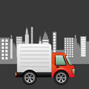 Teslimat araba şehir arka plan tasarım