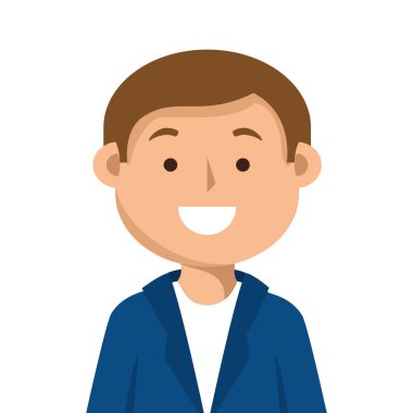 erkek avatar karakteri izole edilmiş simge