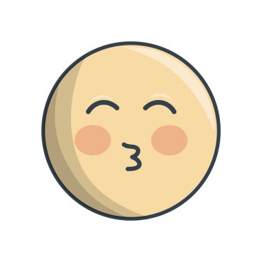 yüz daire surat kawaii stili